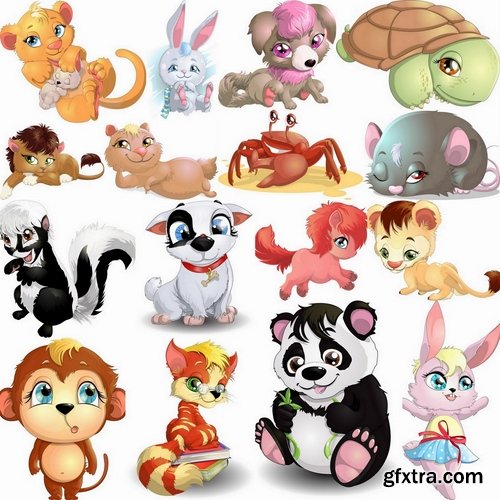 Beautiful animals in vector set #3 - 25 Eps