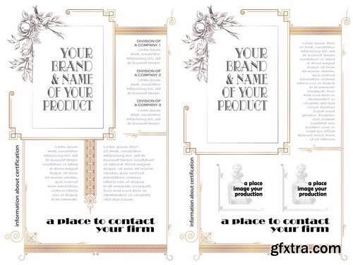 Different template with frames and patterns for page decoration in vector - 25 Eps