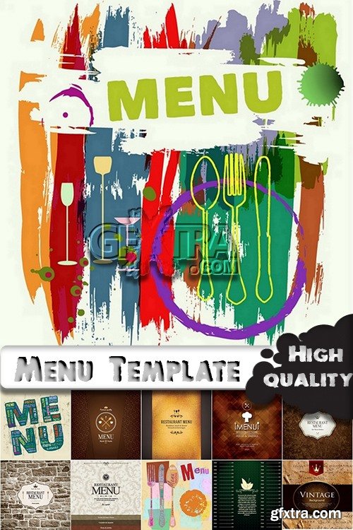 Menu Template design elements in vector by stock #3 - 32 Eps
