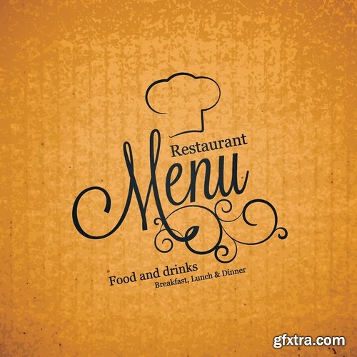 Menu Template design elements in vector by stock #3 - 32 Eps