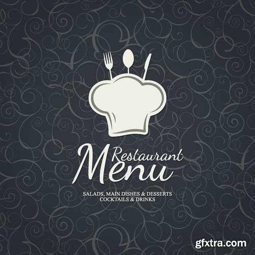 Menu Template design elements in vector by stock #3 - 32 Eps