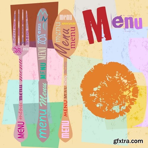 Menu Template design elements in vector by stock #3 - 32 Eps