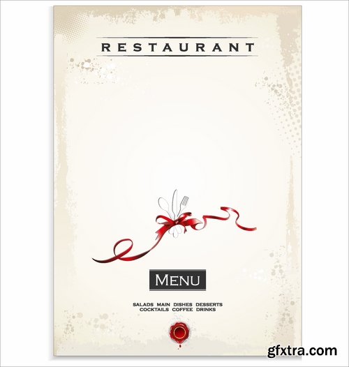 Menu Template design elements in vector by stock #3 - 32 Eps