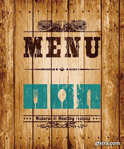 Menu Template design elements in vector by stock #3 - 32 Eps