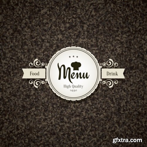 Menu Template design elements in vector by stock #3 - 32 Eps