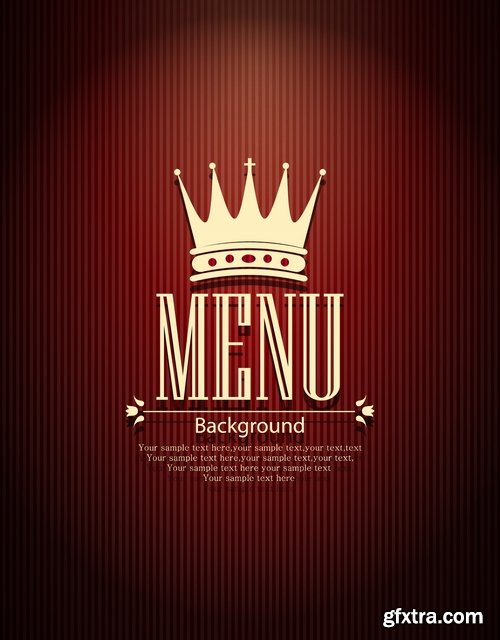 Menu Template design elements in vector by stock #3 - 32 Eps
