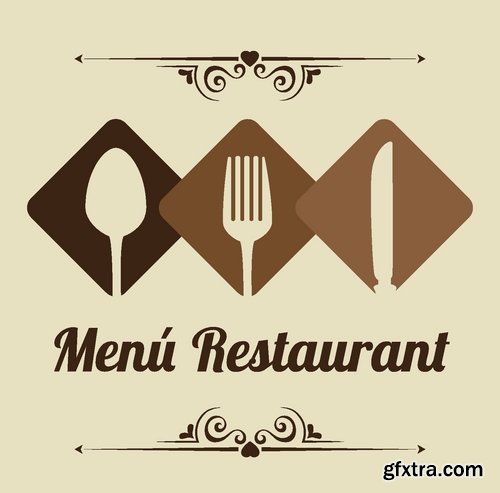 Menu Template design elements in vector by stock #3 - 32 Eps