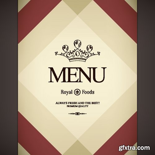 Menu Template design elements in vector by stock #3 - 32 Eps