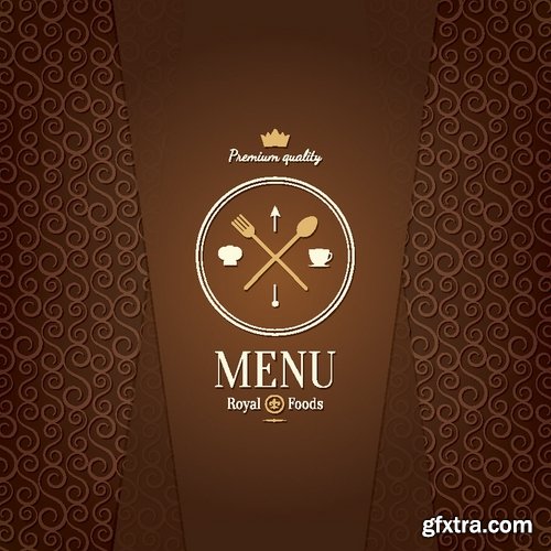 Menu Template design elements in vector by stock #3 - 32 Eps