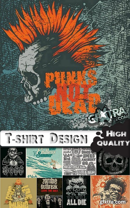 T-shirt Design elements in vector by stock #15 - 25 Eps