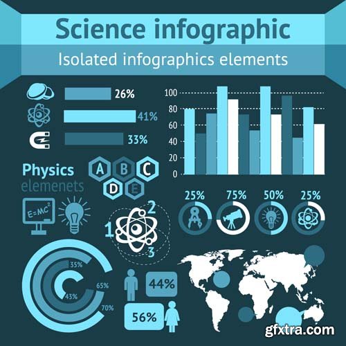 Education infographics and flat icons design, 25xEPS