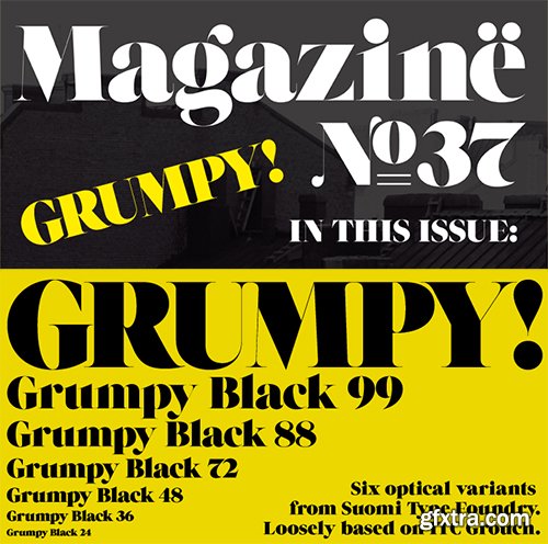 Grumpy Font Family - 6 Font 240$