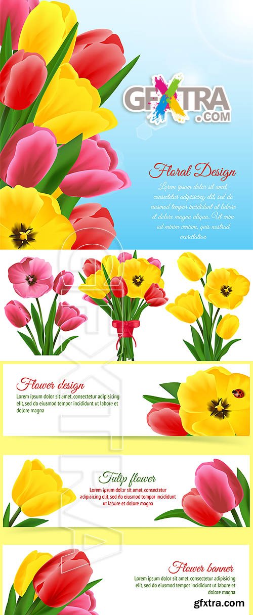 Stock vector - Flowers vector 3