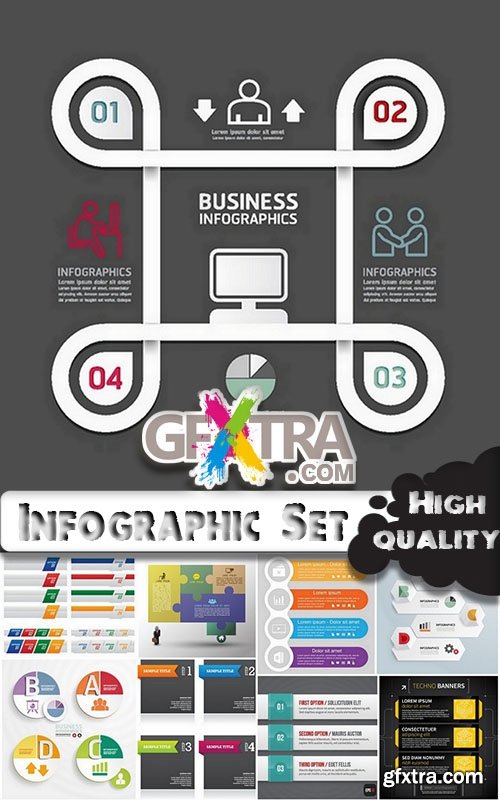 Infographic Design Elements in vector set from stock #62 - 25 Eps