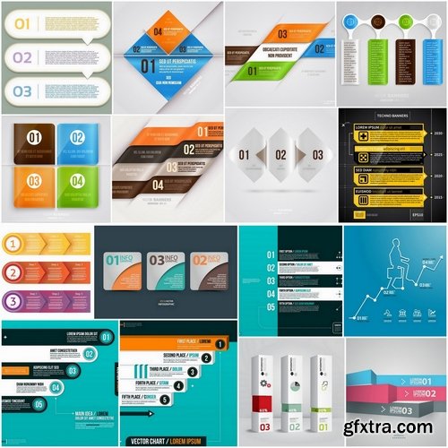 Infographic Design Elements in vector set from stock #62 - 25 Eps