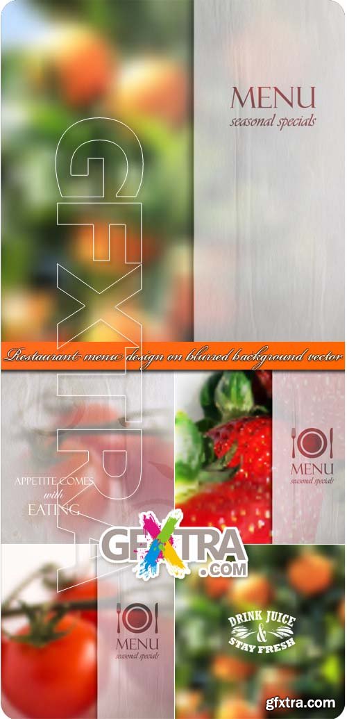 Restaurant menu design on blurred background vector