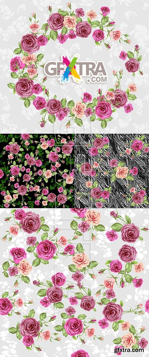 Stock vector - Rose cards