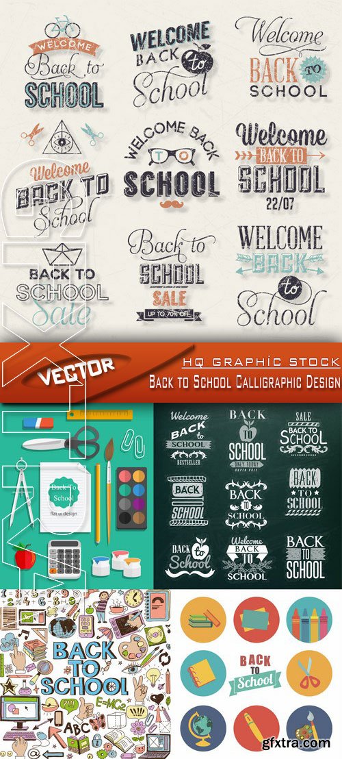 Stock Vector - Back to School Calligraphic Design