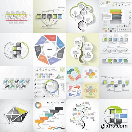 Infographic Design Elements in vector set from stock #63 - 25 Eps
