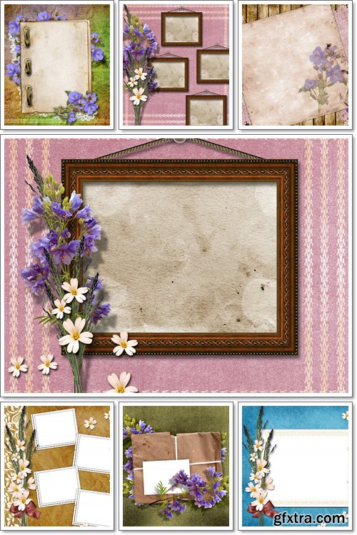 Card for greeting or invitation on the vintage background - Stock photo