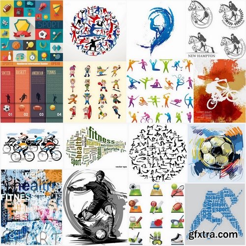 Sports backgrounds and design elements in vector from stock - 25 Eps