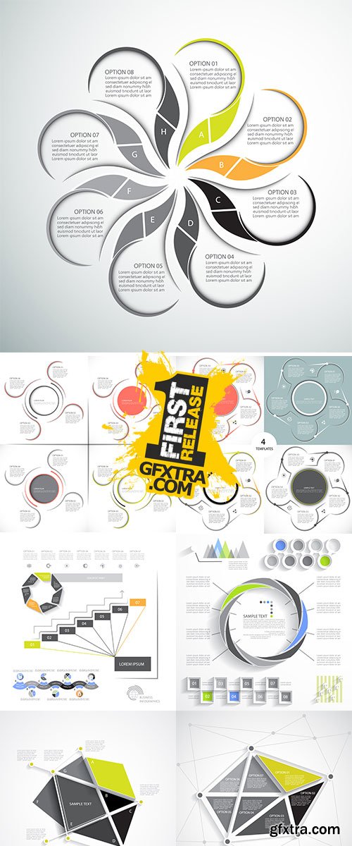 Stock: Four templates for your project, four option