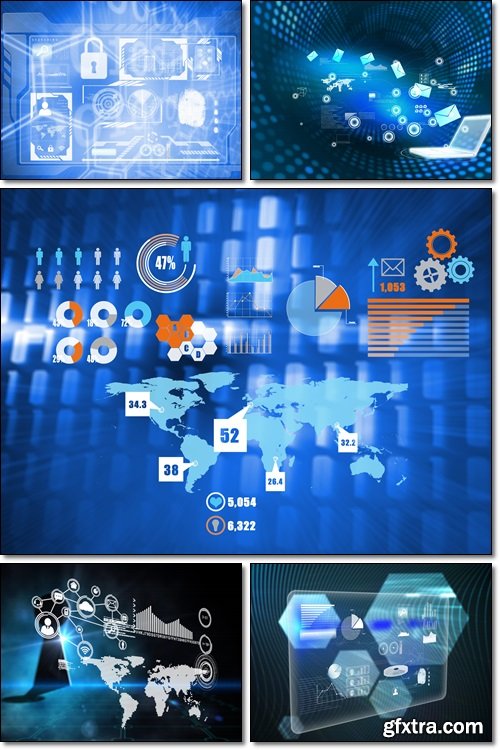 Composite image of abstract technology interface - Stock photo