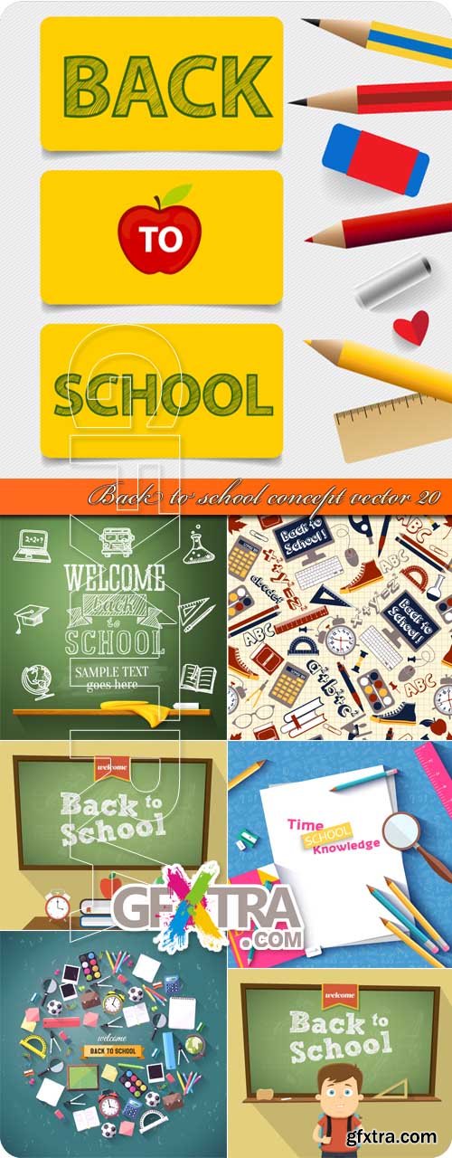 Back to school concept vector 20
