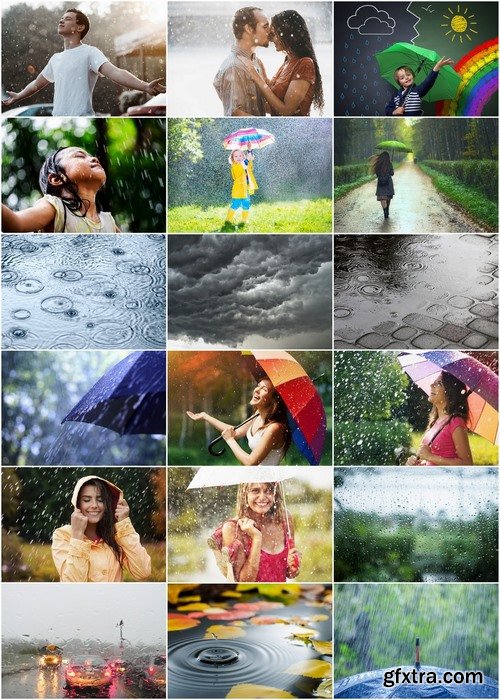 Rain and people with umbrella stock images - 25 HQ Jpg
