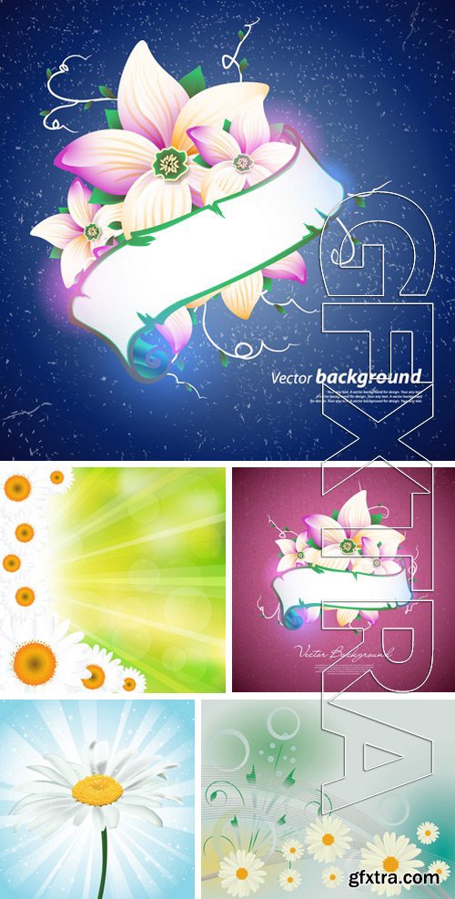 Stock Vectors - Flowers Backrounds