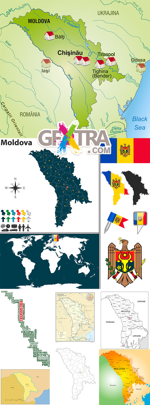 Moldova vector map