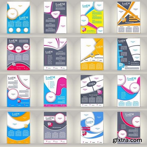 Flyers Template design Collection in vector from stock #25 - 25 Eps
