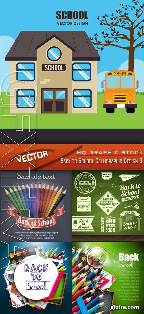 Stock Vector - Back to School Calligraphic Design 3
