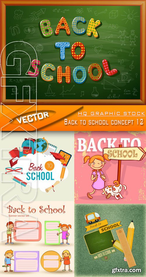 Stock Vector - Back to school concept 12