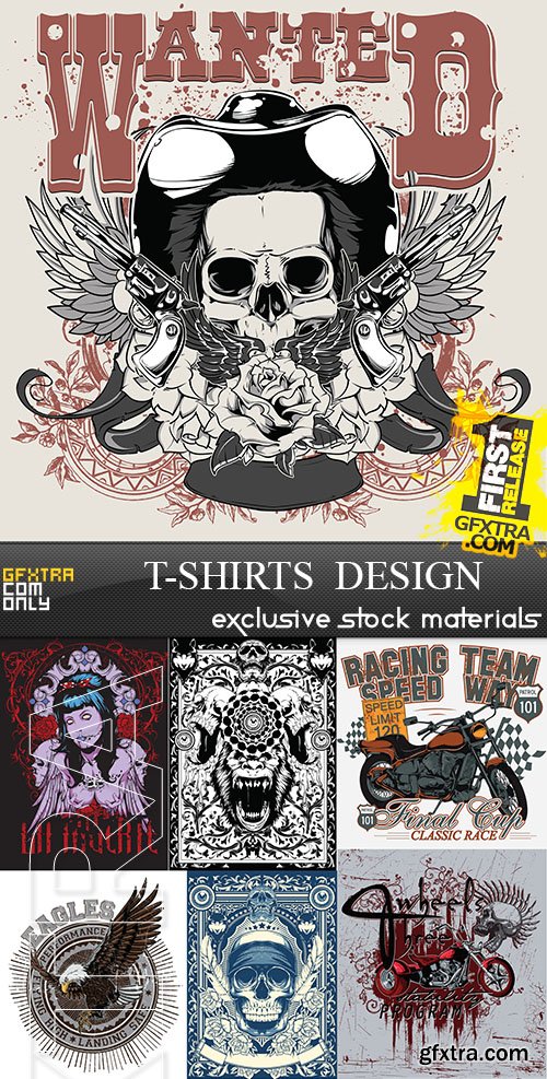 T-Shirts Design, 25xEPS
