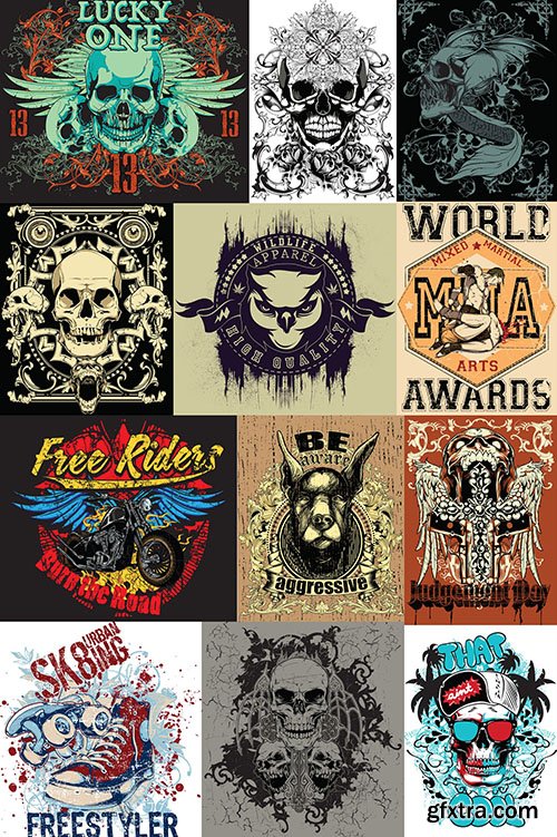 T-Shirts Design, 25xEPS