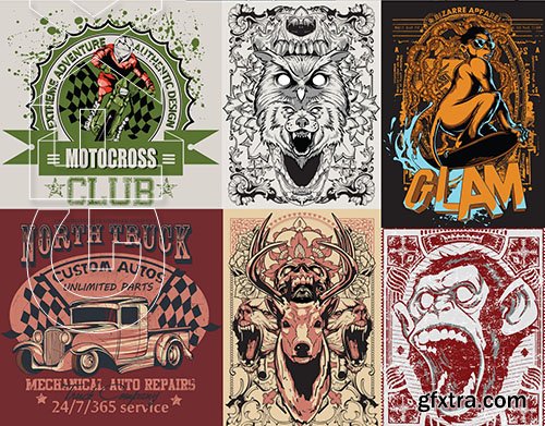 T-Shirts Design, 25xEPS