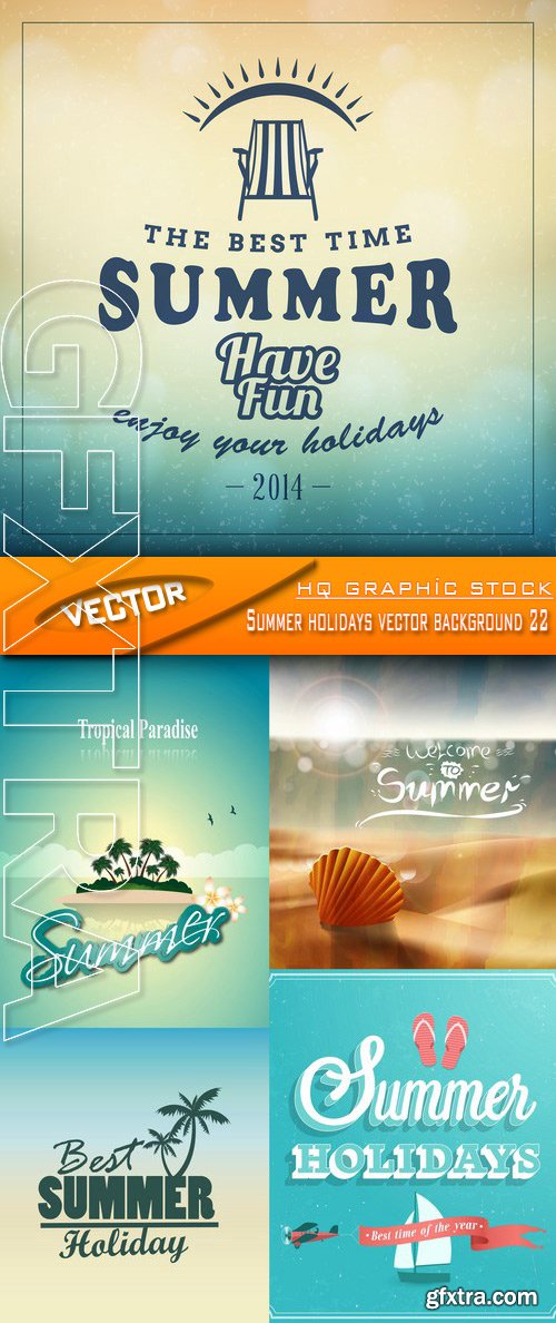 Stock Vector - Summer holidays vector background 22