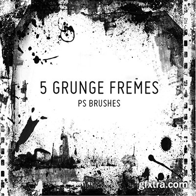 Brushes - 5 Grunge Frames Brushes