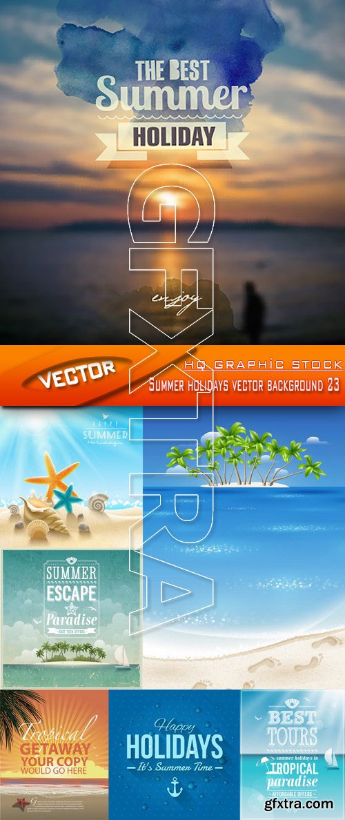 Stock Vector - Summer holidays vector background 23
