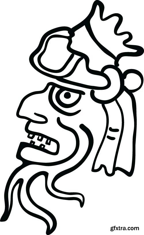 Maya tattoo, 25x EPS