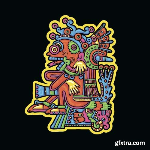 Maya tattoo, 25x EPS