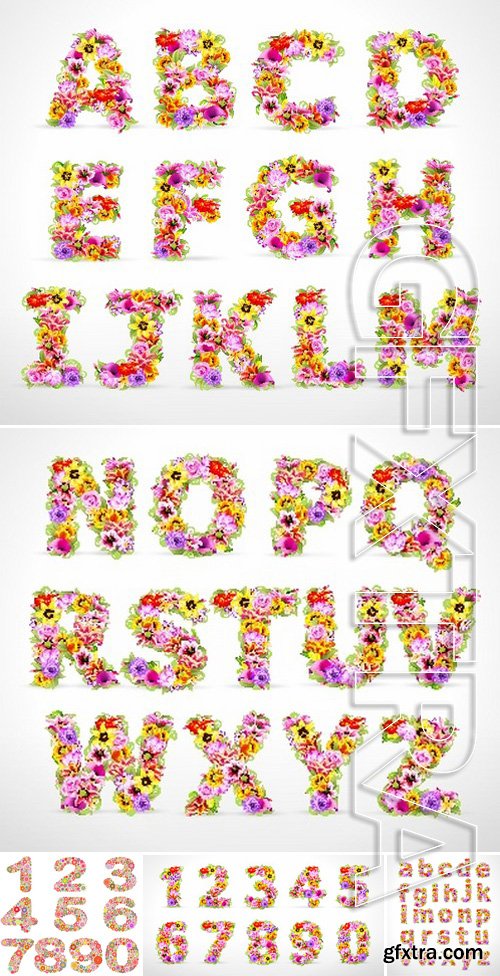 Stock Vectors - Flower alphabet