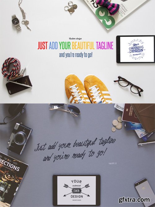 2 Hero Headers Presentation Mockups