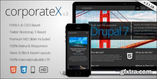 ThemeForest - Corporate X - Bootstrap 3 Business Drupal Theme v3.0.26