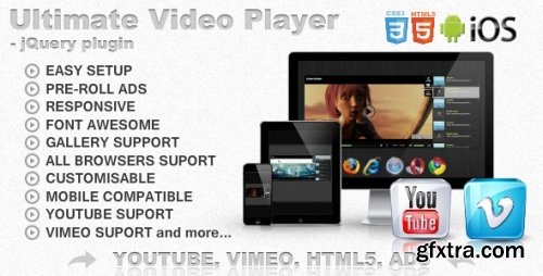 CodeCanyon - Ultimate Video Player with YouTube,Vimeo,HTML5,Ads v1.11