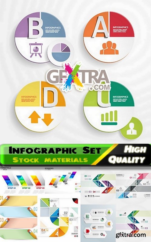 Infographic Design Elements in vector set from stock #68 - 25 Eps