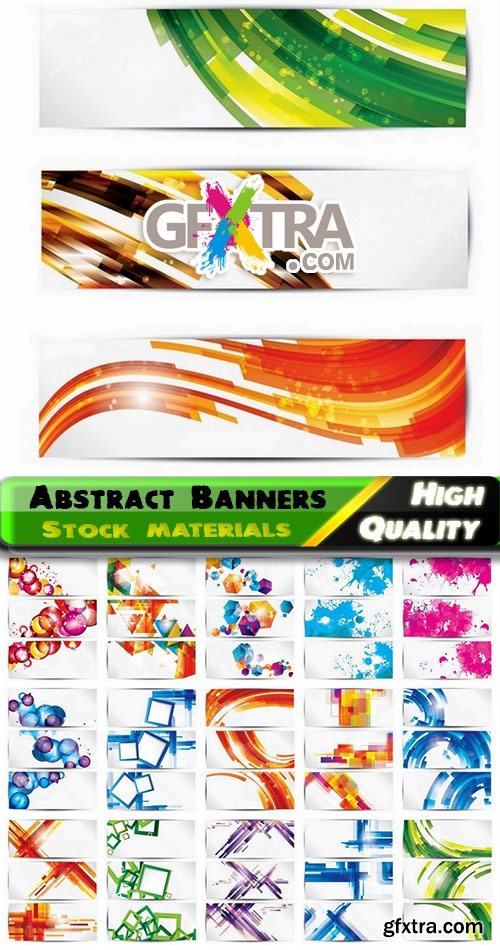 Abstract Banners in vector set from stock #6 - 25 Eps
