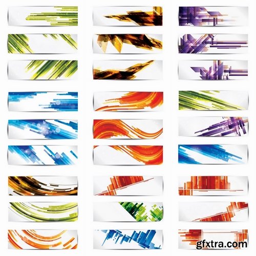 Abstract Banners in vector set from stock #6 - 25 Eps
