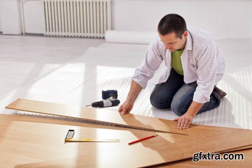 Stock Photo: Laminate flooring in the interior 2